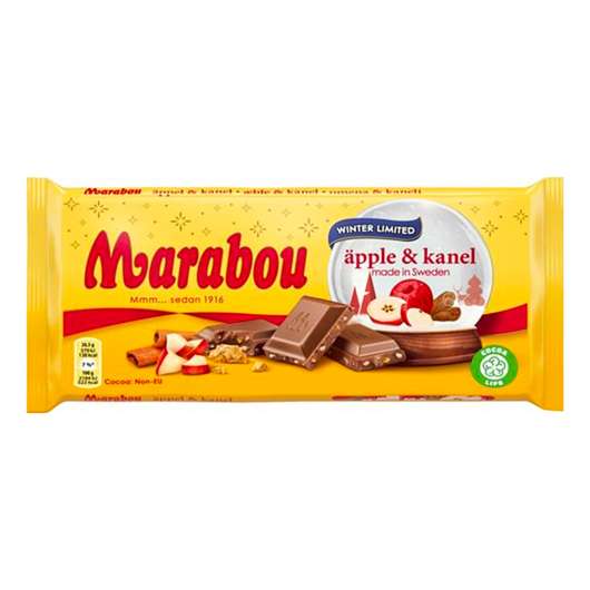 Marabou Äpple & Kanel Chokladkaka - 185 gram