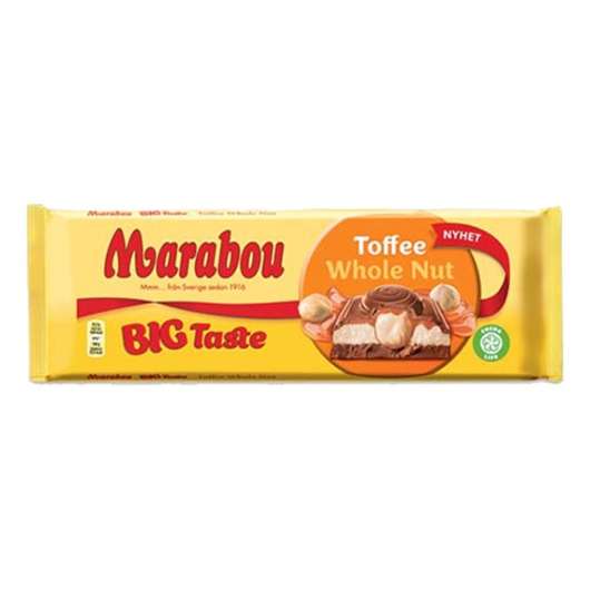 Marabou Big Taste Toffee Whole Nut Chokladkaka - 300 gram