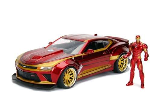 Marvel Ironman 2016 Chevy Camaro SS and figure 1:24