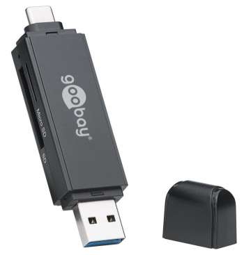 Minneskortläsare SD USB-C och USB-A 3.0