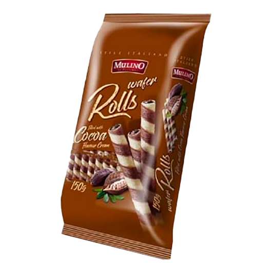 Mulino Wafer Rolls Cocoa Cream - 150 gram