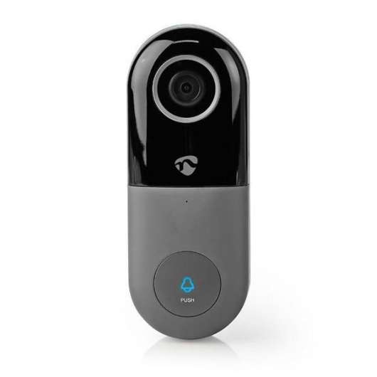 Nedis Smart dörrklocka med kamera och Wi-Fi | appstyrd | microSD-fack | HD 720 p