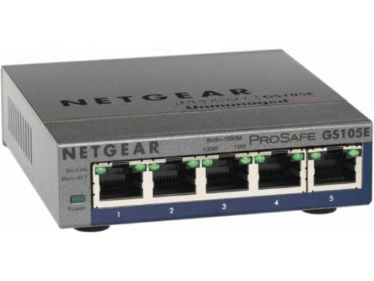 Netgear GS105E v2 ProSafe Plus - 5-Port / Gigabit Switch / Managed