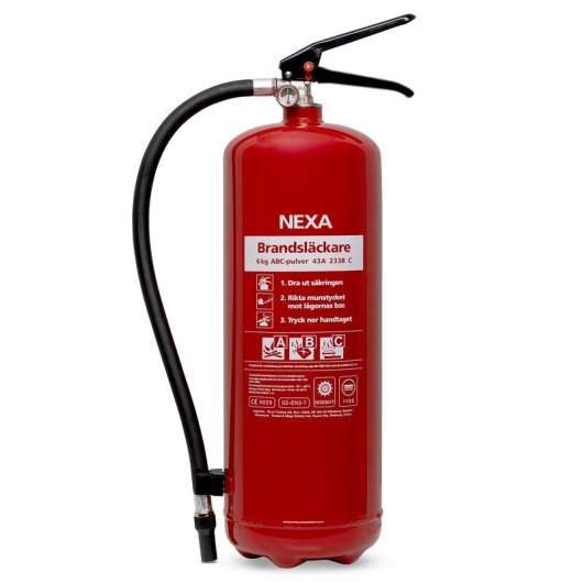 Nexa Brandsläckare 6kg 43A - Röd