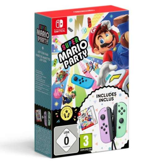 Nintendo Super Mario Party med Joy-Con Lila/Grön