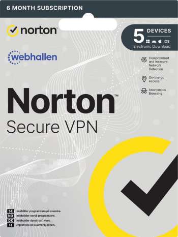 Norton Secure VPN / 6 månader / 5 användare