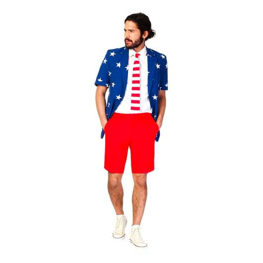 OppoSuits Stars & Stripes Shorts Kostym - 50