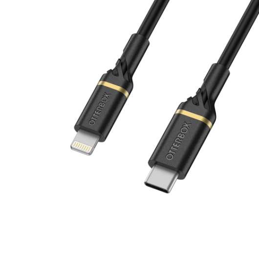 OtterBox Kabel USB C-Lightning, Snabbladdning 1m - Svart