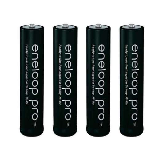 Panasonic Eneloop Pro Laddningsbara AAA-batterier 930 mAh 4-pack