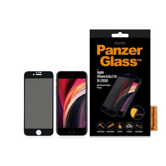 PanzerGlass Apple iPhone 6/6s/7/8/SE Case Friendly Privacy Skärmskydd