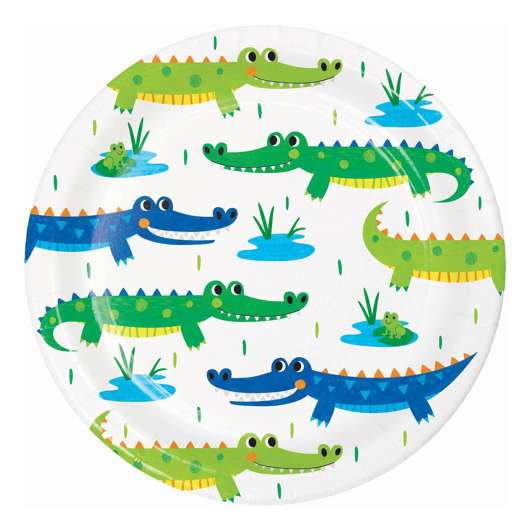 Pappersassietter Alligator Party - 8-pack