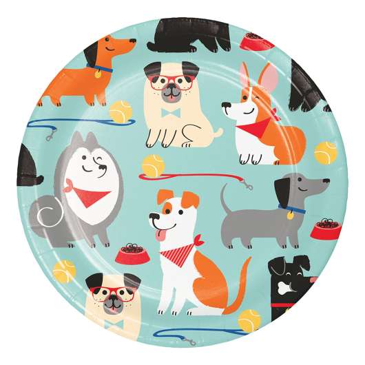 Pappersassietter Doggy Party - 8-pack