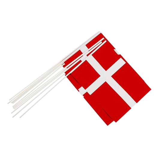 Pappersflaggor Danmark - 10-pack