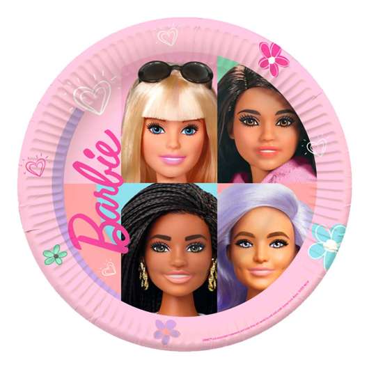 Papperstallrikar Barbie - 8-pack