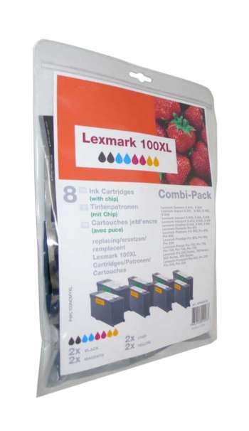 Peach Lexmark 100XL Bläckpatron 8-pack