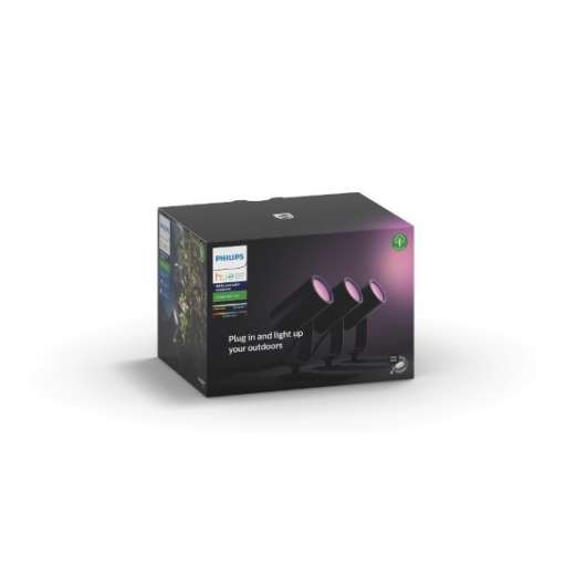 Philips Hue White and Color Ambience Lily spotlight för utomhusbruk 3x8W