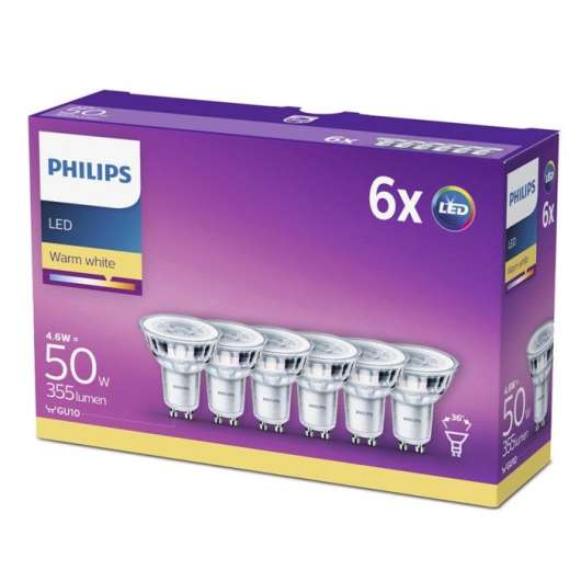 Philips Philips LED-lampa GU10 355 lm 6-pack