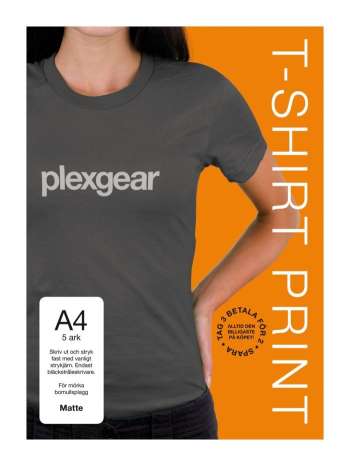 Plexgear Textiltransfer för mörka plagg A4 5-pack