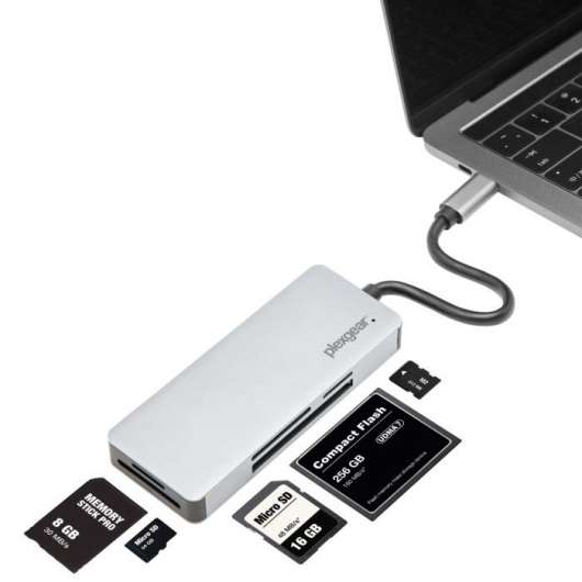 Plexgear USB-C Minneskortläsare