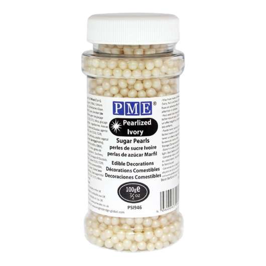PME Ätbara Sockerpärlor - Pearlized Ivory