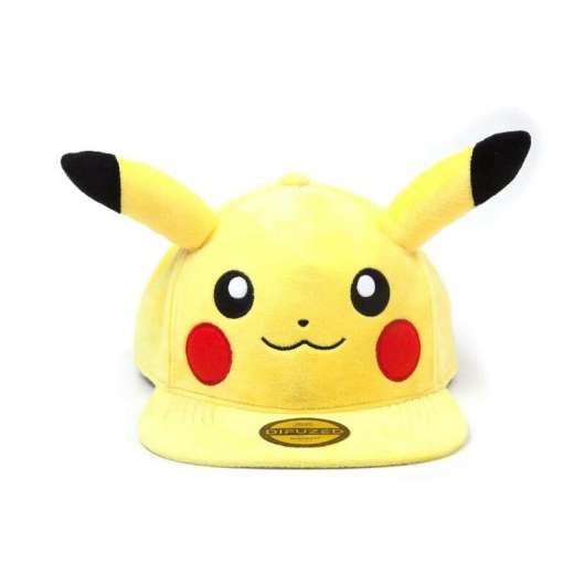 Pokémon Plush Snapback Keps - Embarrassed Pikachu