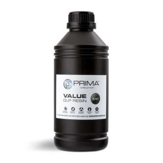 PrimaCreator Value UV / DLP Resin - 1000 ml - Svart