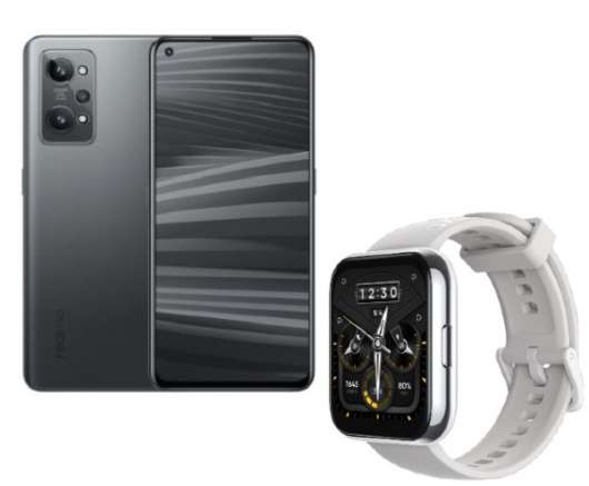 Realme GT 2 Global+NFC / 128GB / 8GB - Steel Black + Realme Watch 2 Pro - Metallic Silver