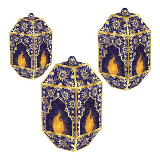 Rislampor Ramadan Hängande Pappersdekoration - 3-pack