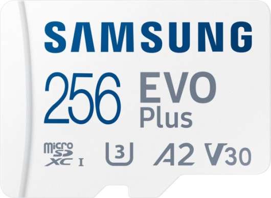 Samsung Evo Plus microSDXC MC256KA Class 10 UHS-I U3 V30 A2 256GB