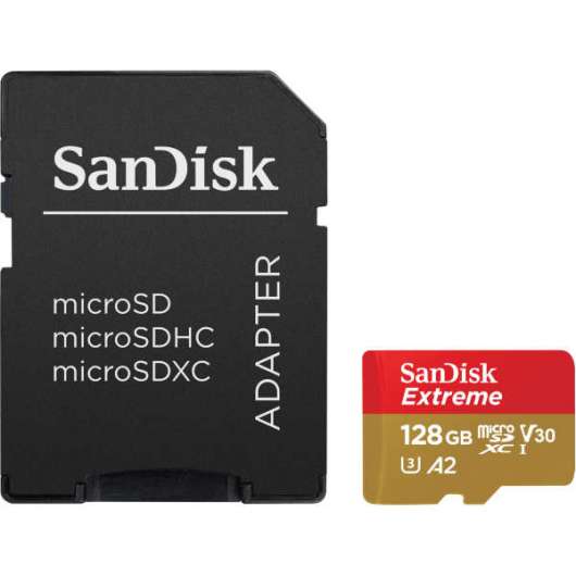 SanDisk Extreme - 128GB / microSDXC / Class 10 / UHS-1 / Adapter