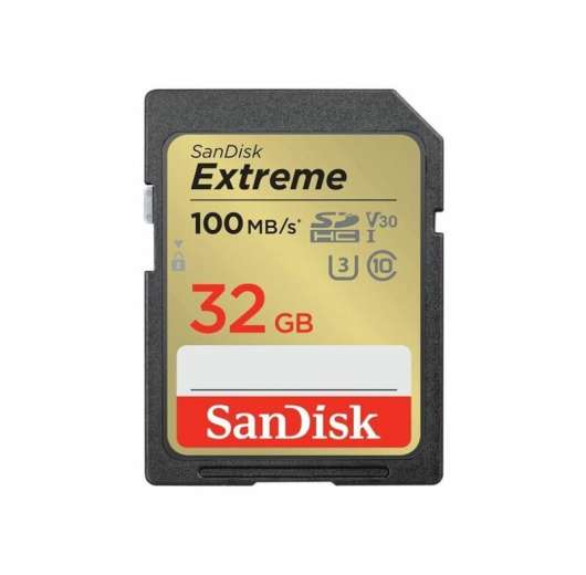 SanDisk Extreme - 32GB SDHC Memory Card + 1 år RescuePRO Deluxe / 100MB/s / UHS-I / Class 10 / U3 /