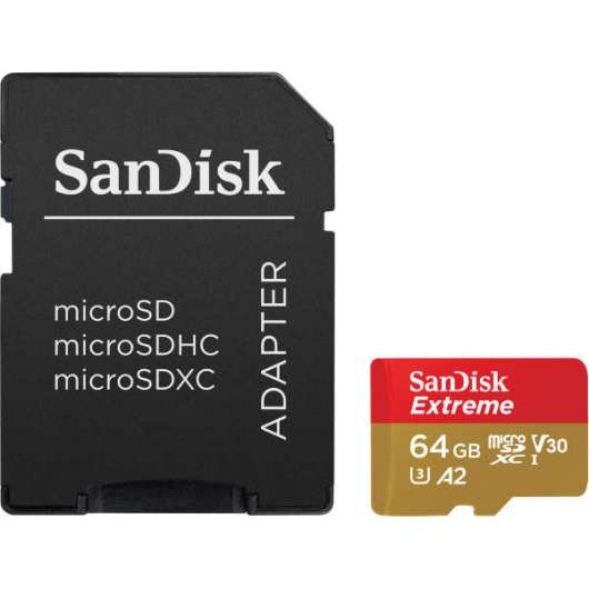 SanDisk Extreme - 64GB / microSDXC / Class 10 / UHS-1 / Adapter