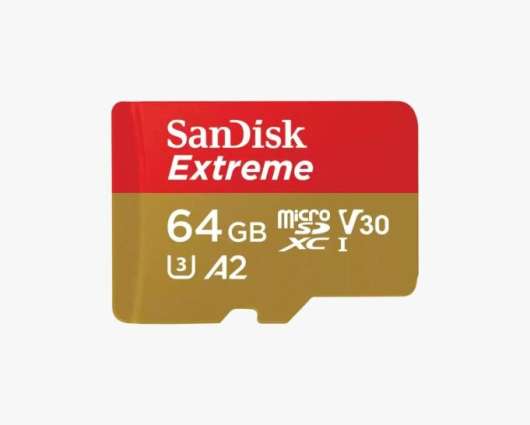 SanDisk Extreme microSDXC - 64GB + SD Adapter + 1 år RescuePRO Deluxe / 170MB/s / Class 1