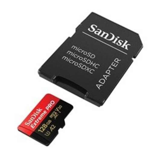 Sandisk extreme pro microsdxc - 128gb + sd adapter + 2 års rescuepro deluxe
