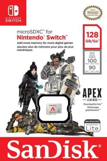 SanDisk Nintendo Switch Apex Legends - 128GB / MicroSDXC / Class 10 / UHS-1 / 100MB/s