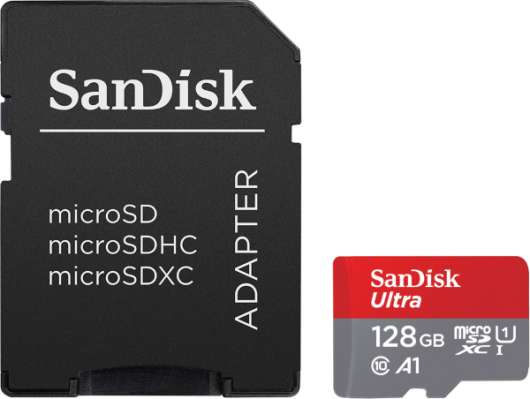 SanDisk Ultra - 128GB / 120 MB/s / microSDHC / Class 10 / UHS-I / Adapter