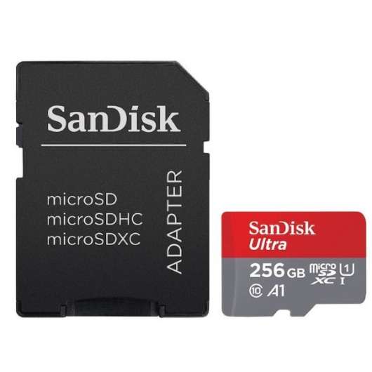 SanDisk Ultra - 256GB / 120 MB/s / microSDHC / Class 10 / UHS-I / Adapter