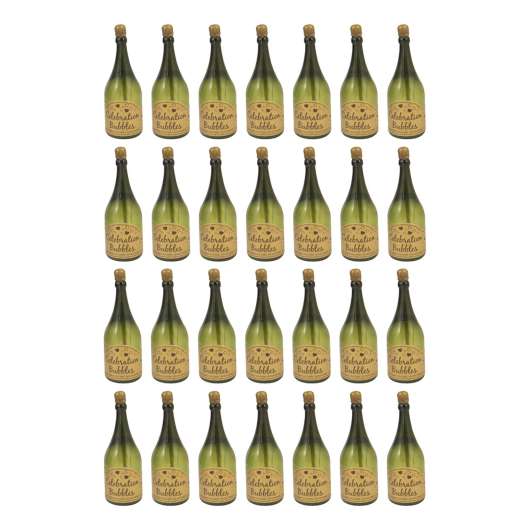 Såpbubblor Champagneflaska Grön - 24-pack