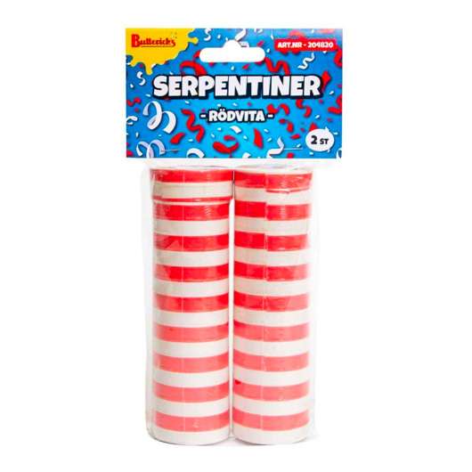 Serpentiner Röd/Vit - 2-pack