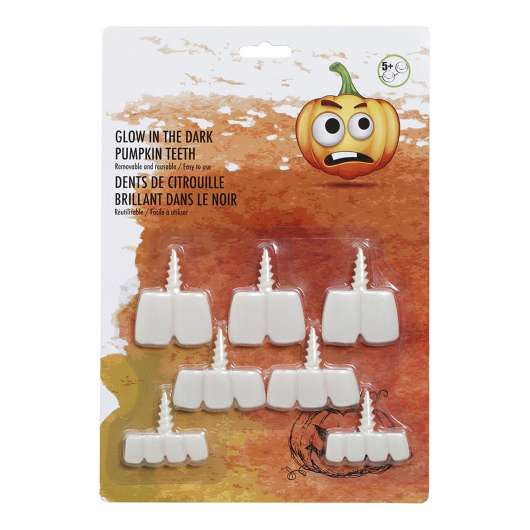 Självlysande Tänder till Pumpa - 7-pack