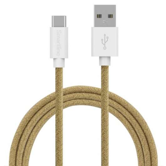 Smartline Fuzzy USB-C-kabel till USB 2 m Sand