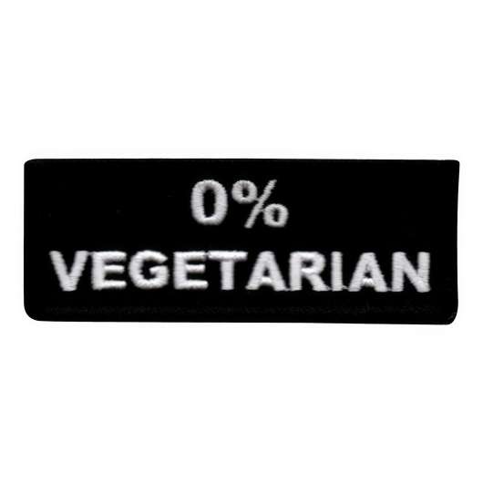 Tygmärke 0% Vegetarian
