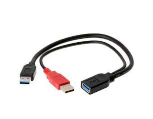 USB 3.0-adapter med extra ström-matning