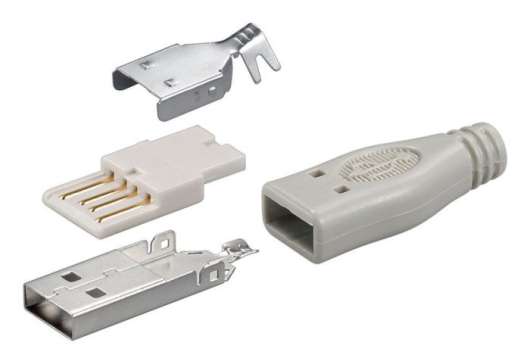 USB-kontakt för lödning USB-A