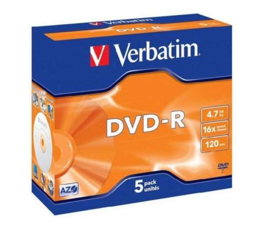 Verbatim DVD-R i fodral 5-pack
