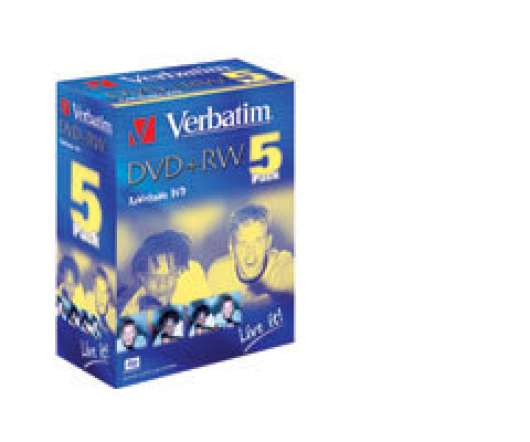 Verbatim DVD+RW 4,7GB 4X - 5-Pack (Jewel Case)