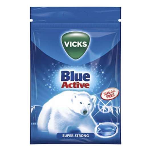 Vicks Blue Sockerfri Påse - 72 gram