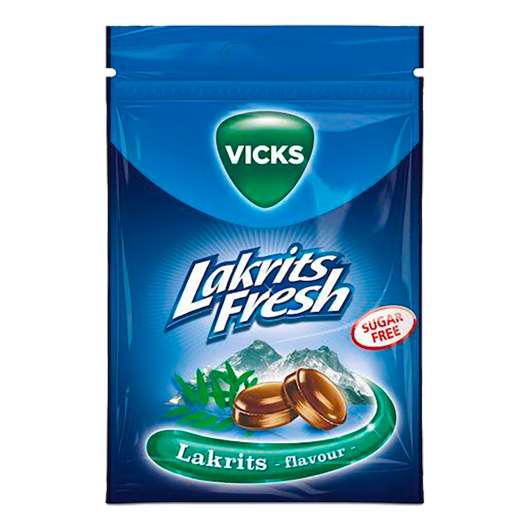 Vicks Lakrits Fresh Sockerfria Halstabletter - 72 gram