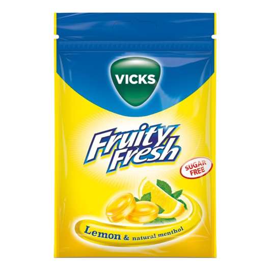 Vicks Lemon Sockerfri Halstabletter - 72 gram