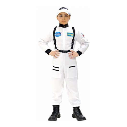 Vit Astronaut Barn Maskeraddräkt - Small
